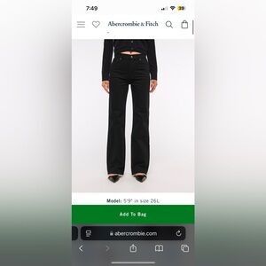 Abercrombie high rise 90s relaxed jeans (26 Long) (Black)